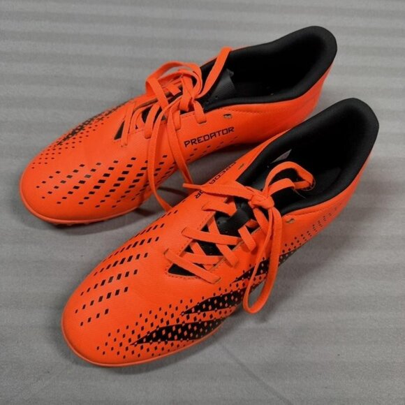 Adidas Predator Accuracy.4 Soccer Shoes Mens Size 9.5 Orange Black Turf TF - Picture 1 of 12